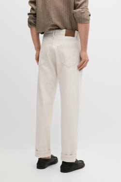 Massimo Dutti Джинсы с кромкой, кремовый