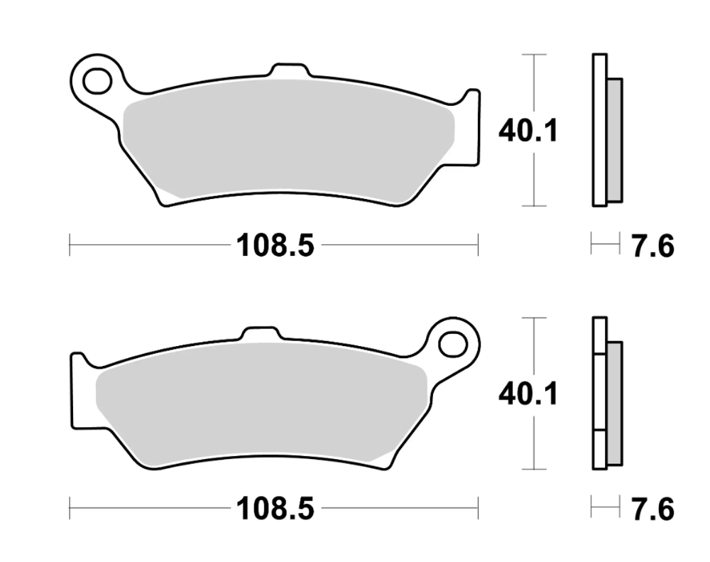 Brembo Колодки тормозные задние 07BB43SP (1 суппорт)