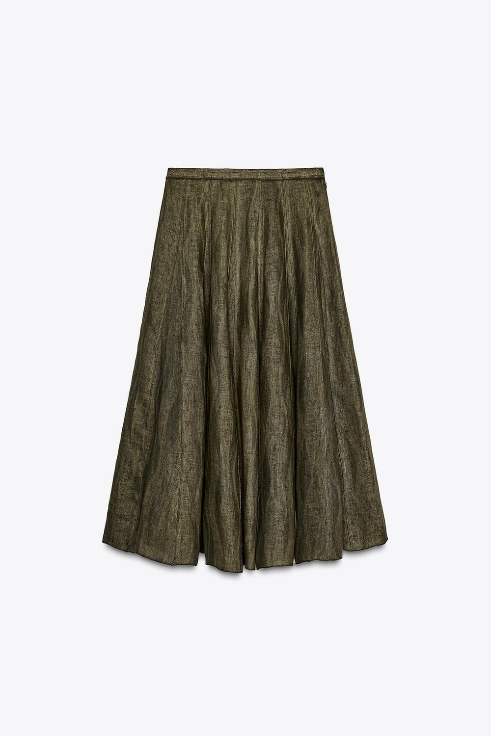 Платье миди из 100% льна — zw collection