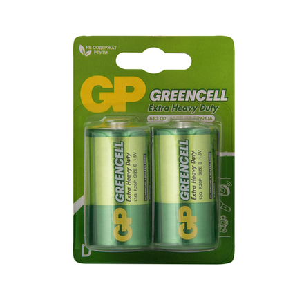 Батарейка GP Greencell 13G-2CR2, тип D, 2 шт