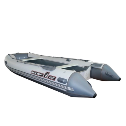 Лодка ПВХ Polar Bird PB-450E Eagle «Орлан» (пайолы и транец из стеклокомпозита) серый