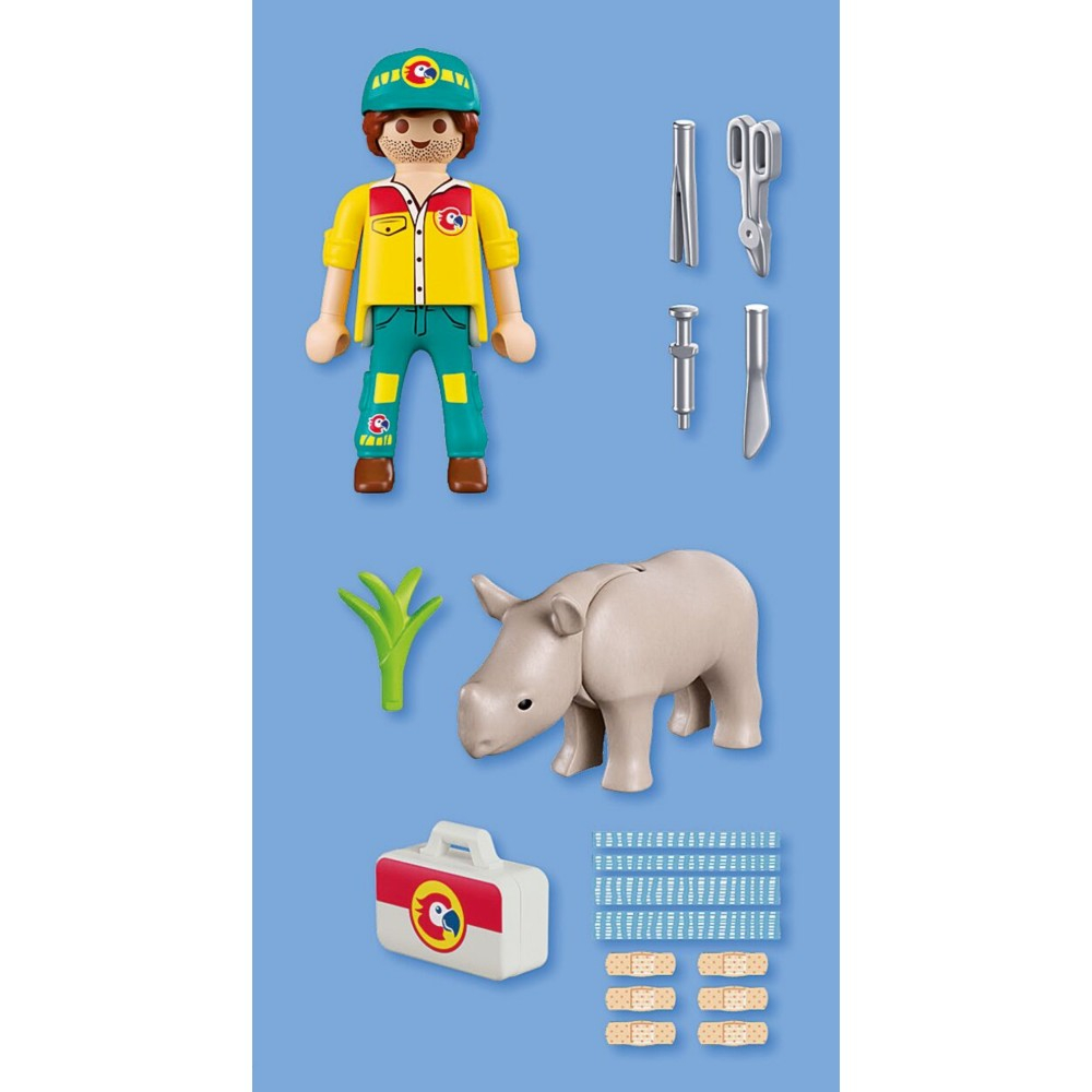 Игровой набор Playmobil 72025 «Лесной смотритель с носорогом» набор из 2 фигурок 72025 — фото 3