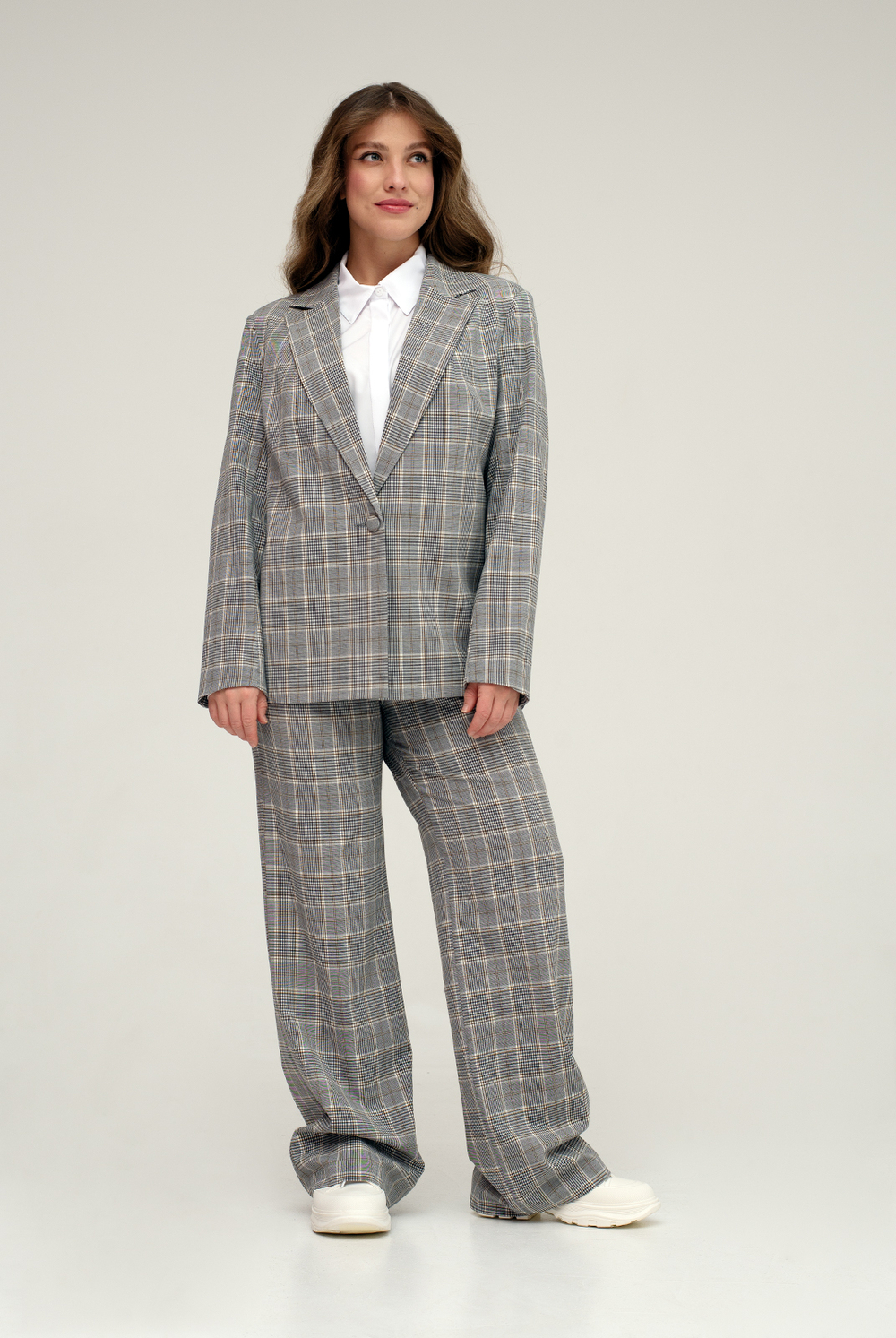 Жакет женский 4548зпб, клетка #412Клг044548зпб