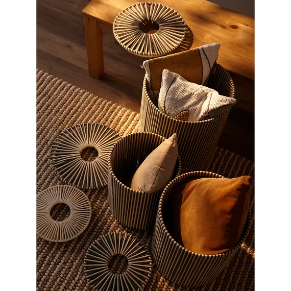 Корзина плетеная dholak grey из коллекции ethnic, размер m