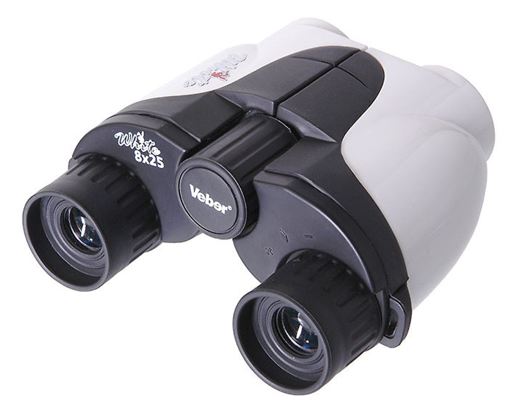 Бинокль Veber White 8x25 белый/черный [22300]
