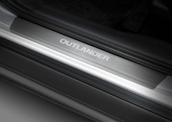 Накладки на пороги Rival для Mitsubishi Outlander XL 2005-2012, нерж. сталь, с надписью, 4 шт., NP.4014.3