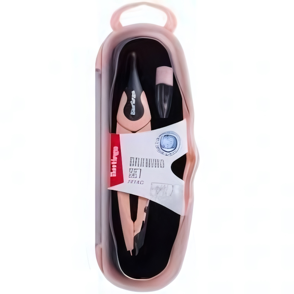 Готовальня "Instinct", 2 предмета, циркуль 135мм, фламинго, пластик. футляр.DS_00002c. (Berlingo)