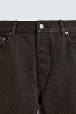ZARA ДЖИНСЫ REGULAR FIT, КОРИЧНЕВЫЙ