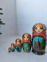 Матрешка Виды города 5мест 15см