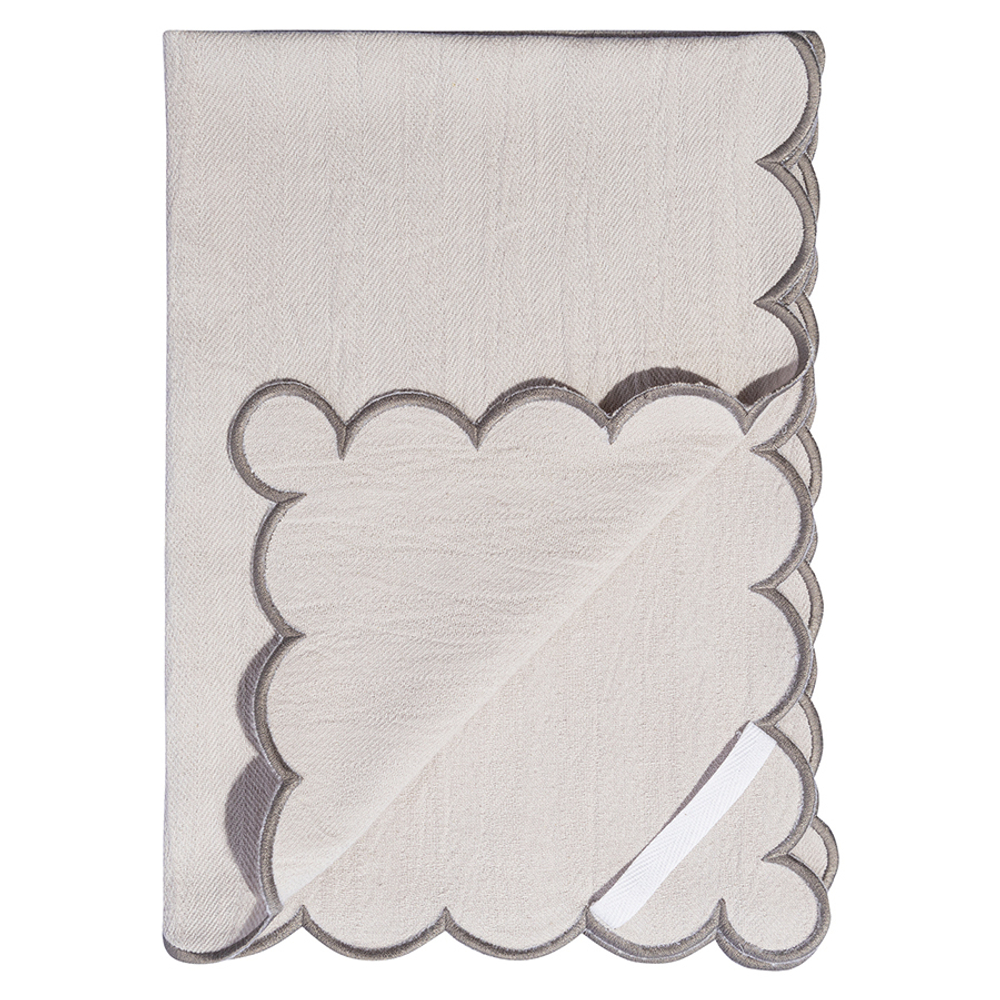 Набор кухонных полотенец с контрастным кантом серого цвета из коллекции trendy ruffles, 50х70 см