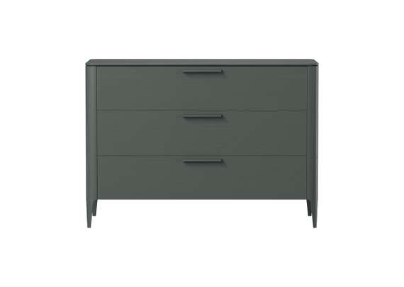 Комод Type oak 3 ящика ширина 120 см (темно-серый)