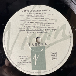 Винтажная виниловая пластинка LP Sandra Into A Secret Land (Франция 1988)