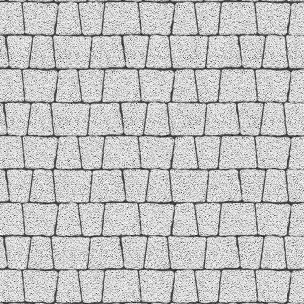 Тротуарная плитка АНТИК Б.3.А.6, комплект из 5 видов плит Гранит Белый