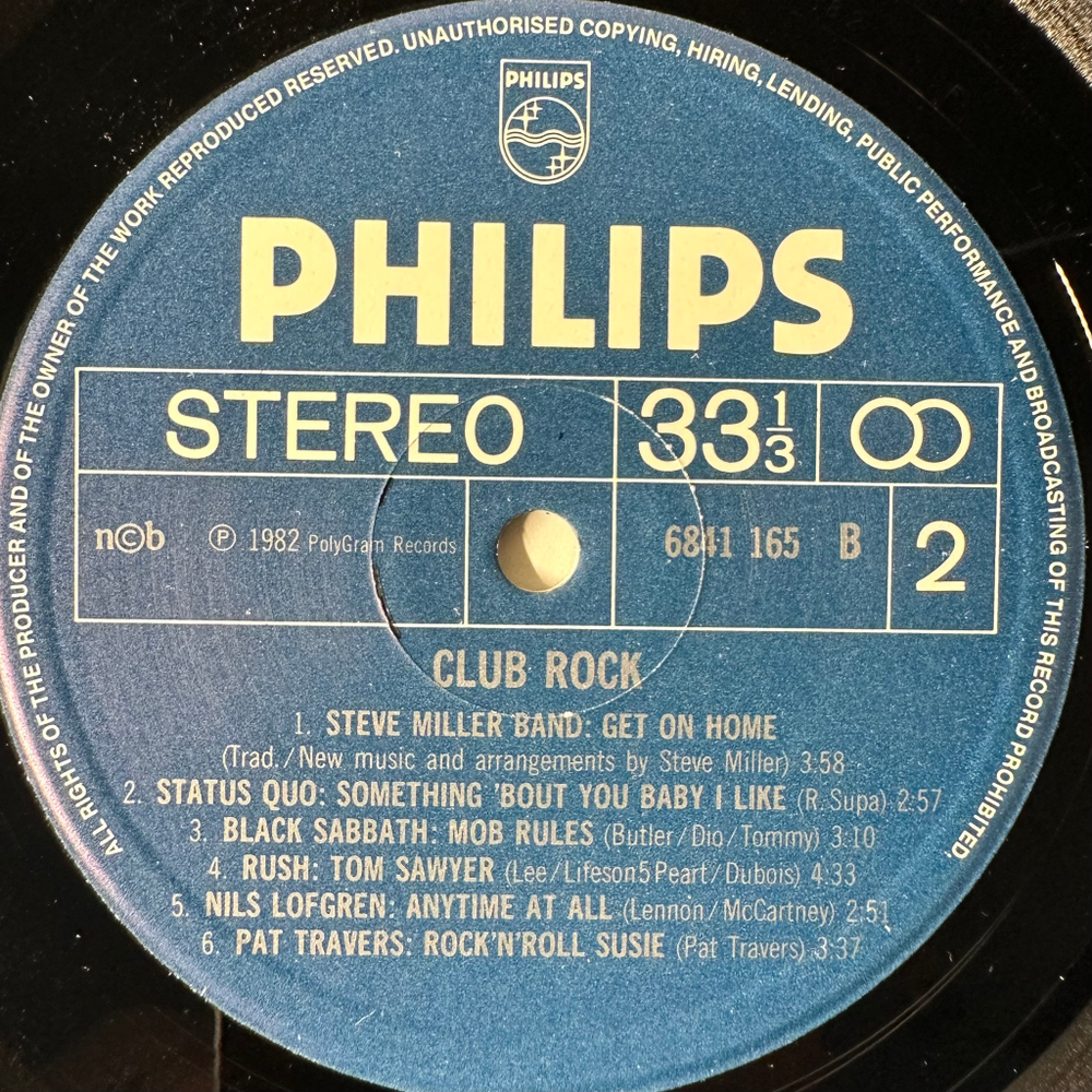 Сборник Club Rock (Дания 1982г.)