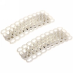 Зажимы для волос 2шт «KRASA - Aks», цепочка, прямоугольник, цвет белый, 8*2,5см