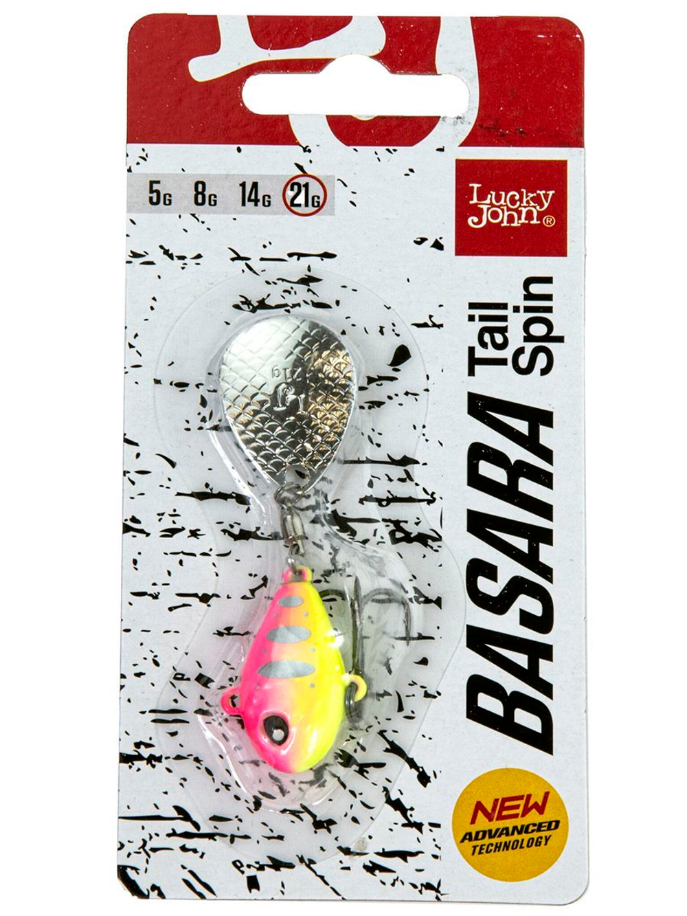 Тейл-спиннер Lucky John BASARA TAIL SPIN 21.0г 001 в блистере