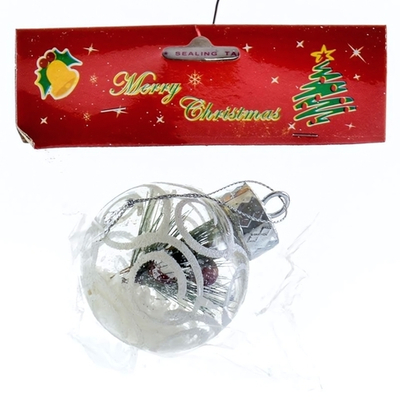Подвеска шарик прозрачный 6см, пак