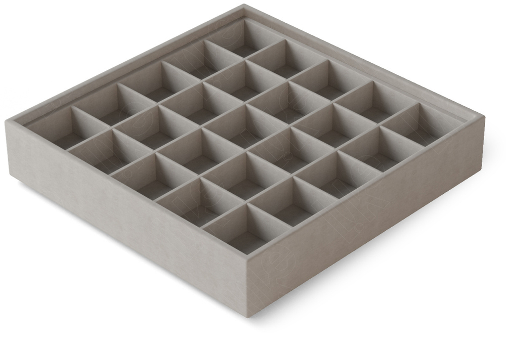 Планшет Гамма/2 серия/приподнятое дно/25 ячеек 09 (36х37 мм.)