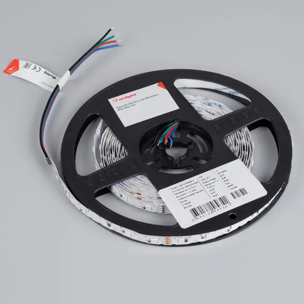 Светодиодная лента RZ-A60-8mm 24V RGB (8 W/m, IP20, 2835, 5m) (Arlight, -) 042909