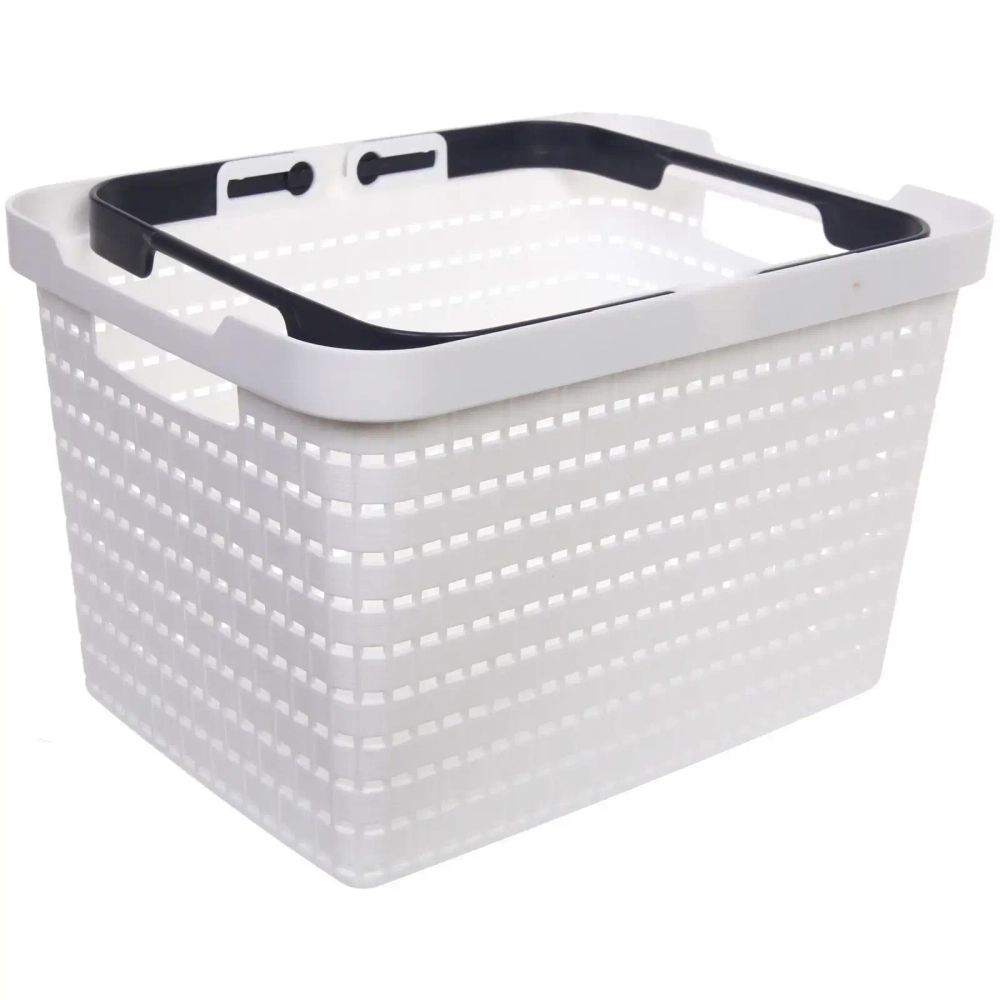 Корзинка для хранения с ручками «ФЛОДАРЛИНГ», цвет белый, 35*25.5*22.5см