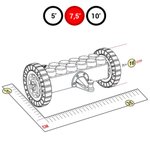 Мост без элементов фаркопа с колесами для GigaBloks