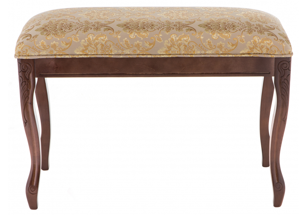 Банкетка Woodville Валентино орех, бежевый, ножки орех