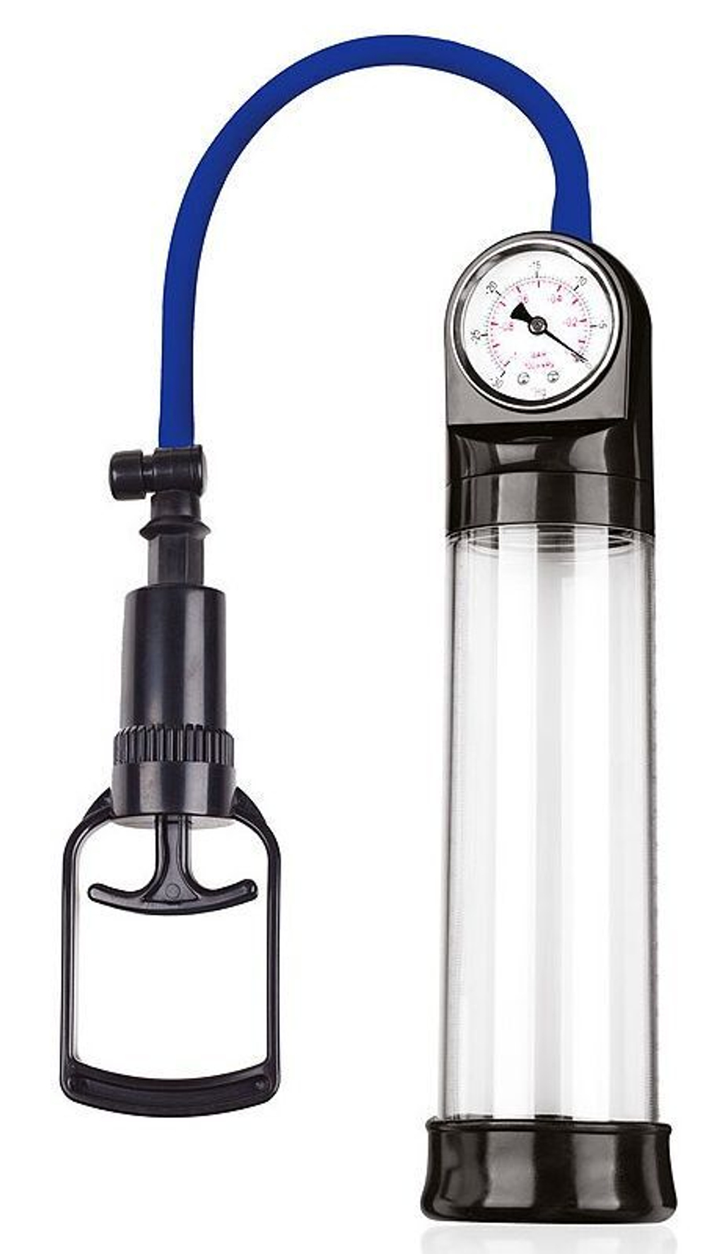 Прозрачная вакуумная помпа Sex Expert с манометром (Цвет: прозрачный)