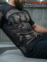 Рашгард с коротким рукавом LEGENDA Горыныч черный