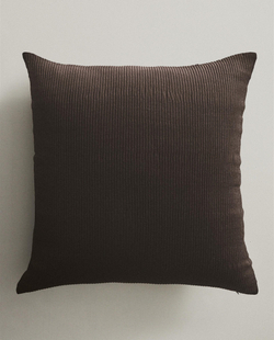 Zara Home наволочка декоративная из хлопка, коричневый, 60x60 см