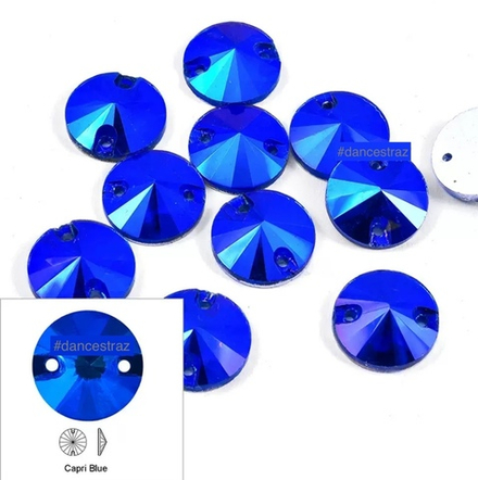 Стразы пришивные, Rivoli, Capri Blue (A3), 14mm, (36 ea/pkg), (F2)