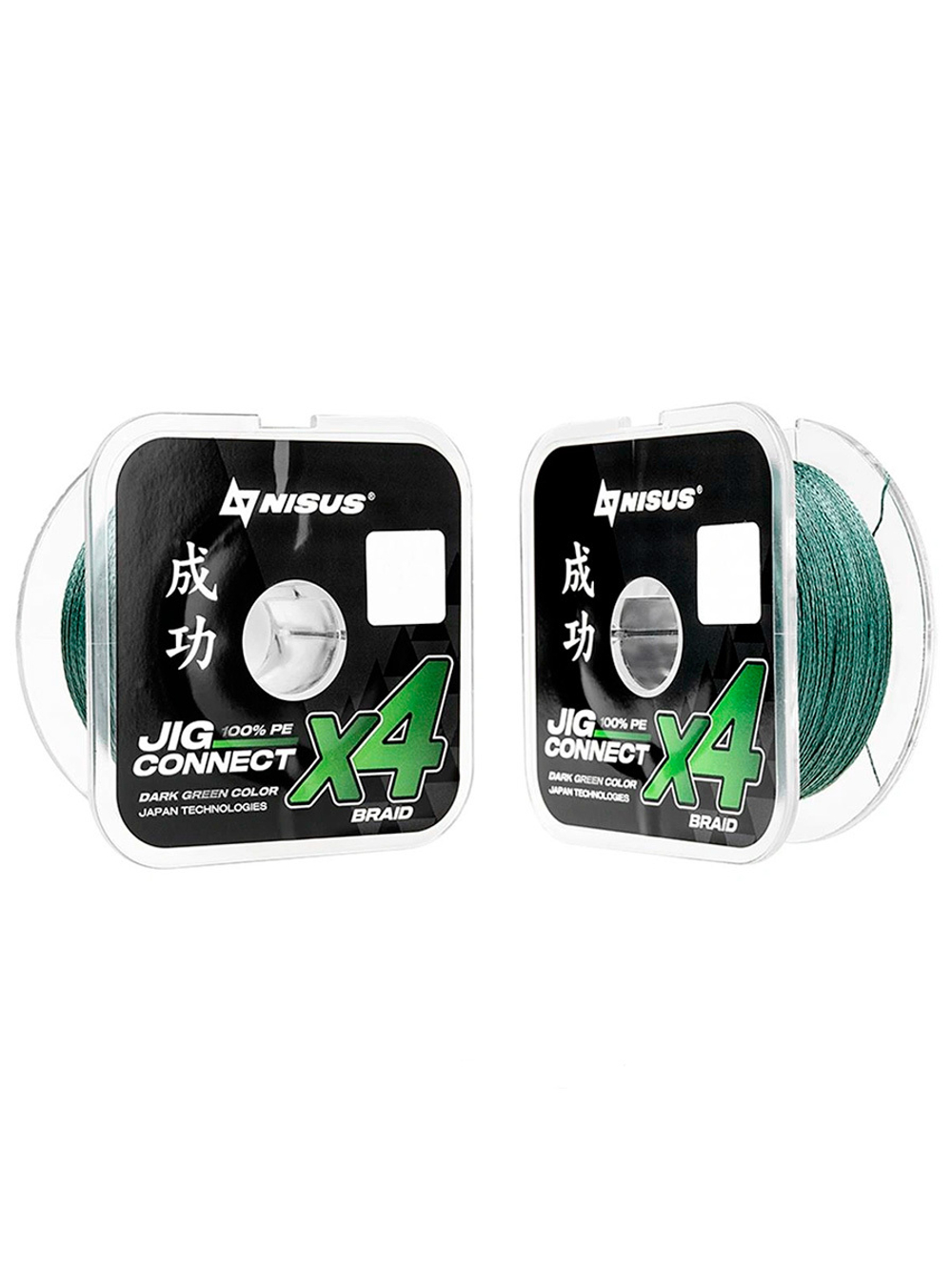 Шнур плетеный для рыбалки NISUS JIG CONNECT X4 PE Light Green 150m #0.4, 0.10mm 3.6кг/7.9LB (T-N-JC-X4-0.10-150-LG)