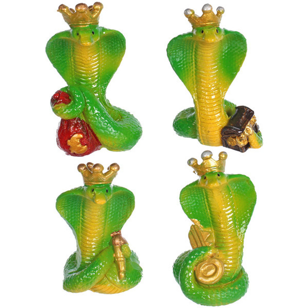 Фигурка новогодняя «Королевская змея» 4*4*8 см, микс