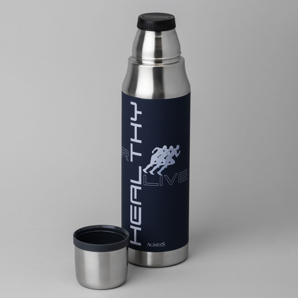 ТЕРМОС HEALTHY LIVE 1000 МЛ, КОЛБА НЕРЖ.СТАЛЬ 18/10