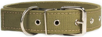 Cootton ошейник для собак брезентовый двухслойный 35 мм обхват шеи 55-67 см.