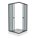 Душевой уголок Niagara Eco NG-008-14QT (80х80х195) низкий поддон(13см),черный,стекло тонированное,2 места