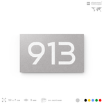 Номер на дверь 913, табличка на дверь для офиса, квартиры, кабинета, аудитории, склада, серая 120х70 мм, Айдентика Технолоджи
