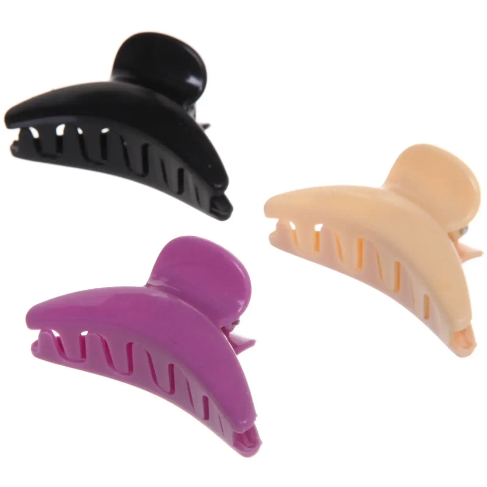 Заколка-краб для волос «Amelia - Classic», микс 6 цветов, 6*2,5*1,3см, ( в индивид. пакете со стикером)