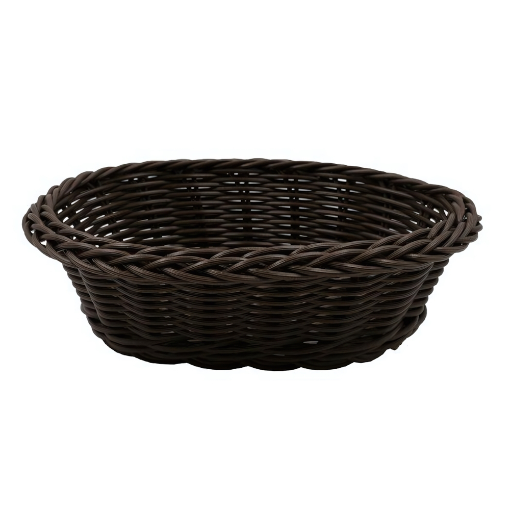 Корзина настольная овальная "Полиротанг", Д230 Ш170 В70, коричневый