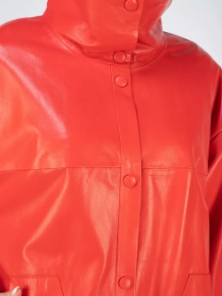 Кожаная куртка демисезонная оверсайз на кнопках