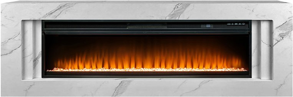 Каминокомплект Line 60 SFT White Marble - Белый мрамор с очагом Vision 60 LED