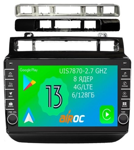 Магнитола для VW Touareg 2010-2018 (RCD550) - Airoc AB-3712 (кнопки и крутилки), Android 13, TS20, 6/128Гб, SIM-слот, CarPlay