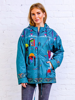 Куртка «Вертикальные акценты», по мотивам картины Василия Кандинского «Вертикальные акценты»