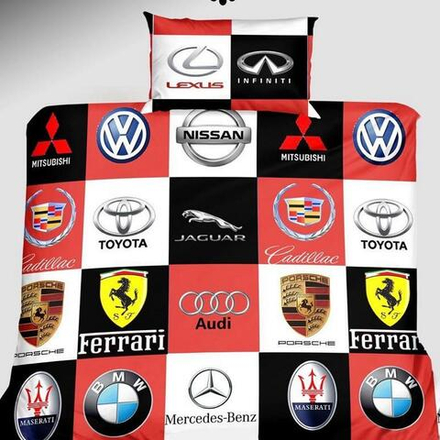 Комплект постельного белья "РУ. Логотипы", поплин Премиум, 100% хлопок.