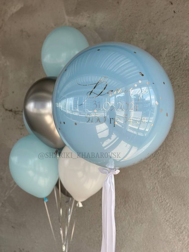 Воздушные шары на выписку для мальчика №8057