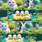 Бумага В листах 10 шт "Цветы и листья" 70 х 70 см (Микс)