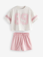 Пижама для девочки Next 195-938, 3 шт., Розовый, Бежевый