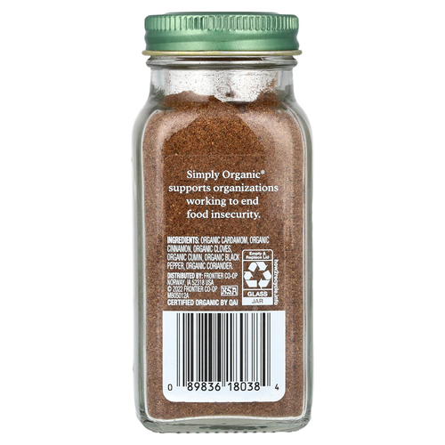 Simply Organic, гарам масала, 85 г (3 унции)
