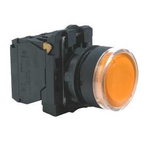 Кнопка желтая с подсветкой со светодиодом 1но+1нз 230В 50гц Telemecanique Schneider Electric
