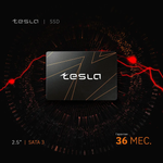 SSD TESLA 960Гб, 2.5", SATA3, Bulk, TLC, Чтение:550мб/с, Запись:500мб/с (SSDTSLA-960GS3)