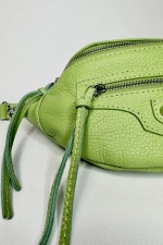 Сумка кросс-боди из натуральной кожи цвета лайм